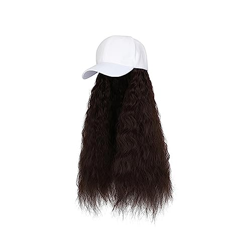 Perückenkappen für Damen Baseballkappen-Perücke, lange gerade Perücke mit Hut, Kunsthaar-Perücken, verstellbare Hut-Perücken Baseballkappe mit Haarverlängerungen (Color : 5) von DIANXI