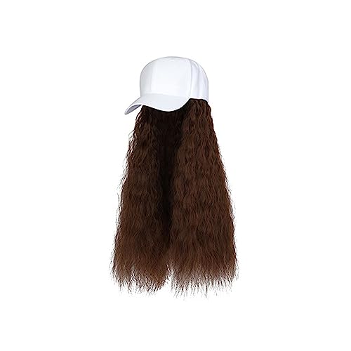 Perückenkappen für Damen Baseballkappen-Perücke, lange gerade Perücke mit Hut, Kunsthaar-Perücken, verstellbare Hut-Perücken Baseballkappe mit Haarverlängerungen (Color : 6) von DIANXI