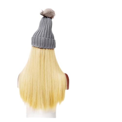 Perückenkappen für Damen Kunsthaar Damen Winter Warm Halten Haarverlängerung Hüte Perücken for Frauen Farben Welliges Haar Baseballkappe mit Haarverlängerungen (Color : 8) von DIANXI