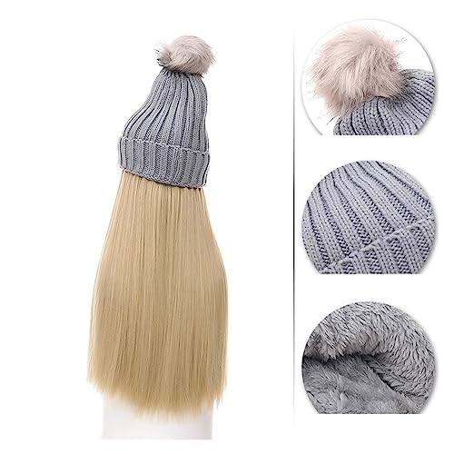 Perückenkappen für Damen Kunsthaar Damen Winter Warm Halten Haarverlängerung Hüte Perücken for Frauen Farben Welliges Haar Baseballkappe mit Haarverlängerungen (Color : 9) von DIANXI