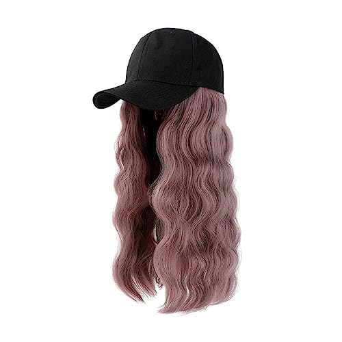 Perückenkappen für Damen Lange Haarkappe, langes Urlaubshaar, Hut, Körper, Mode, Damenkopf, Haar-Sets, Perückenkappe Baseballkappe mit Haarverlängerungen (Color : 5) von DIANXI