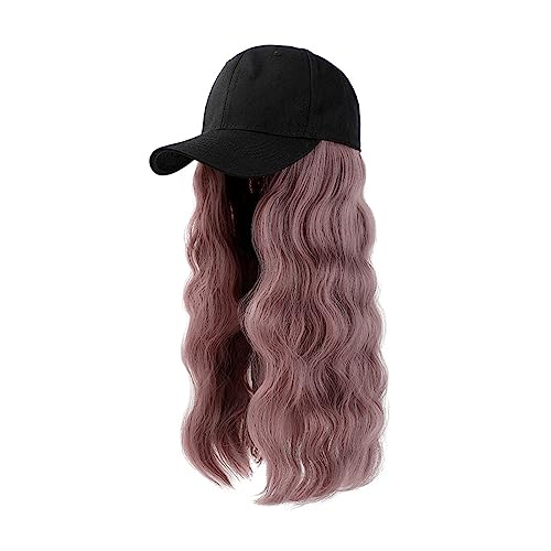 Perückenkappen für Damen Lange Haarkappe, langes Urlaubshaar, Hut, Körper, Mode, Damenkopf, Haar-Sets, Perückenkappe Baseballkappe mit Haarverlängerungen (Color : 6) von DIANXI