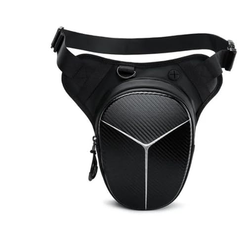 Motorbike Rear Rocker Bag Motorrad Tasche Männer Motorrad Bein Seite Eva Hard Shell Männlichen Telefon Taille Pack Motorrad Drop Tasche Fanny Pack Gürtel Bum Taschen Motorcycle Side Bag (Color : Blac von DIAYES