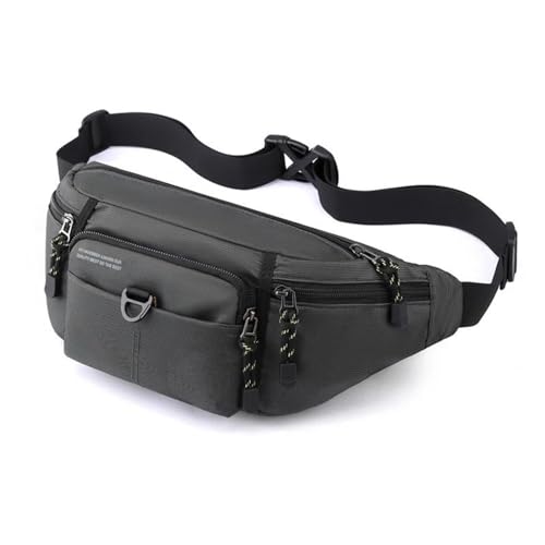 Motorbike Rear Rocker Bag Reise Military Fashion Sport Nylon Männlichen Beutel Geldbörse Bum Hip Taschen Männer Multi-Tasche Fanny-Pack Gürtel Sling Brust Tasche Motorcycle Side Bag (Color : Gray) von DIAYES