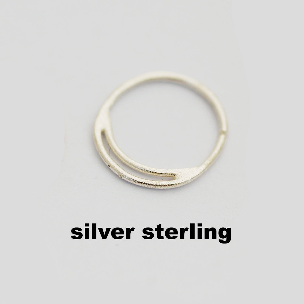 Solid 14K Gold Nasenring Oder Silber Nasenreifen, Knorpel Hoop, Helix Hoop Nasen Piercing Tragus Yoga Schmuck von DIAstudia