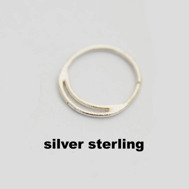 Solid 14K Gold Nasenring Oder Silber Nasenreifen, Knorpel Hoop, Helix Hoop Nasen Piercing Tragus Yoga Schmuck von DIAstudia