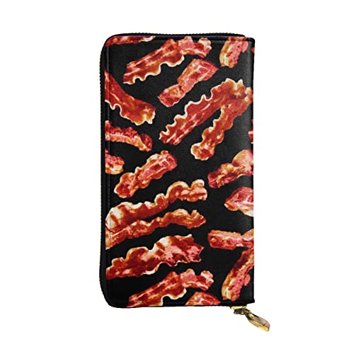 Bacon Pattern Damen Europäische Brieftasche kann 12 Karten halten Reisepass Brieftasche, Familienpassmappe Modern/Fit, Modern von DICAPO