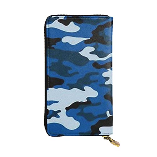 Blue Camo Damen europäische Geldbörse für 12 Karten, Reisepasshülle, Familienpassmappe Modern/Fit von DICAPO