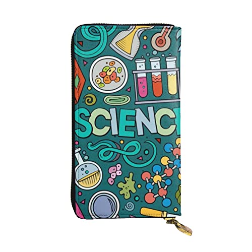 Cartoon Science Theme Damen Europäische Brieftasche kann 12 Karten halten Reisepass Brieftasche, Familienpassmappe Modern/Fit von DICAPO