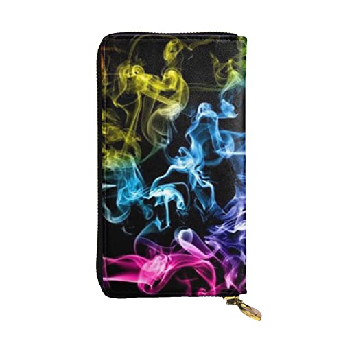 Colorful Smoke Damen europäische Geldbörse kann 12 Karten halten Reisepass-Brieftasche, Familienpass-Ordner, modern/fit von DICAPO