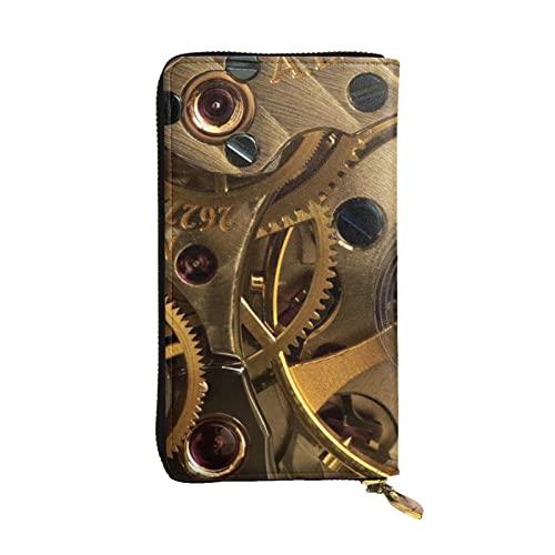 Coole Steampunk Gears Damen Europäische Geldbörse kann 12 Karten halten Reisepass-Brieftasche, Familienpass-Ordner Modern/Fit von DICAPO