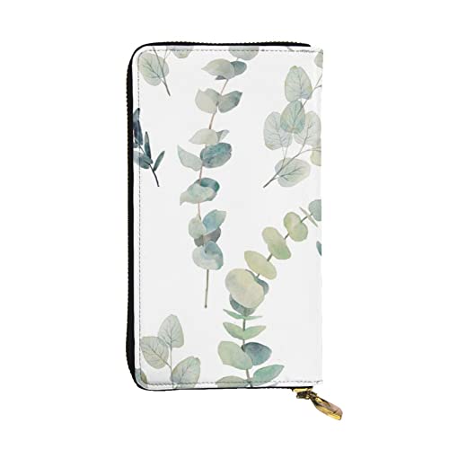 Eucalyptus Leaves Damen Europäische Geldbörse kann 12 Karten halten Reisepass Brieftasche, Familienpassmappe Modern/Fit von DICAPO