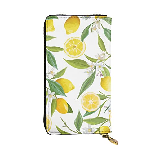 Fresh Tropical Lemons Damen europäische Geldbörse kann 12 Karten halten Reisepass-Brieftasche, Familienpass-Ordner Modern/Fit von DICAPO