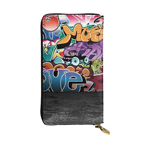 Graffiti Hip Hop Damen Europäische Brieftasche kann 12 Karten halten Reisepass Brieftasche, Familienpassmappe Modern/Fit von DICAPO