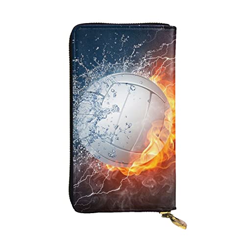 Ice and Fire Volleyball Damen Europäische Geldbörse kann 12 Karten halten Reisepass Brieftasche, Familienpassmappe Modern/Fit von DICAPO