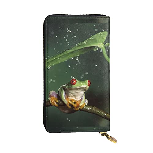 Peace Tree Frog Damen Europäische Geldbörse kann 12 Karten halten Reisepass-Brieftasche, Familienpassmappe Modern/Fit von DICAPO