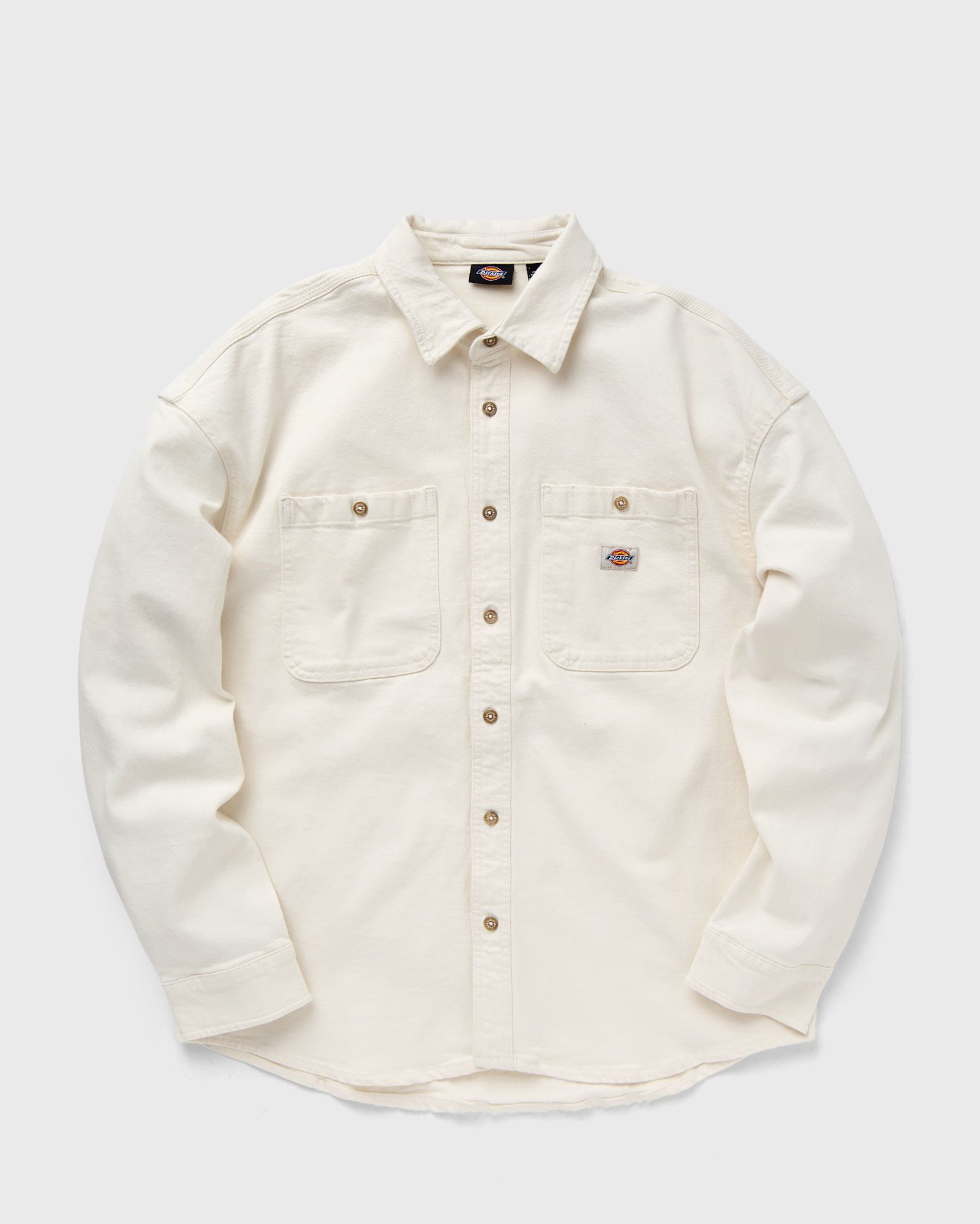 DICKIES HOUSTON SHIRT men Longsleeves white|beige in Größe:L von DICKIES