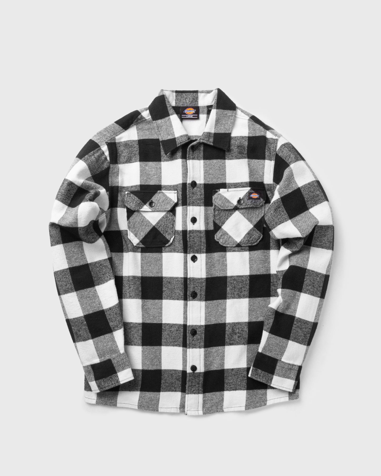 DICKIES NEW SACRAMENTO SHIRT men Longsleeves|Overshirts black|white in Größe:M von DICKIES