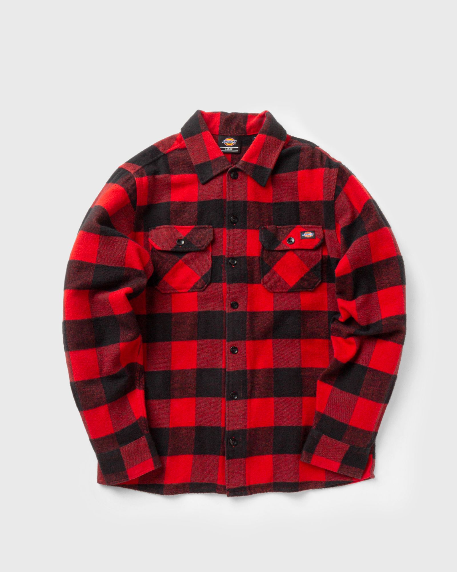 DICKIES NEW SACRAMENTO SHIRT men Longsleeves|Overshirts red in Größe:L von DICKIES