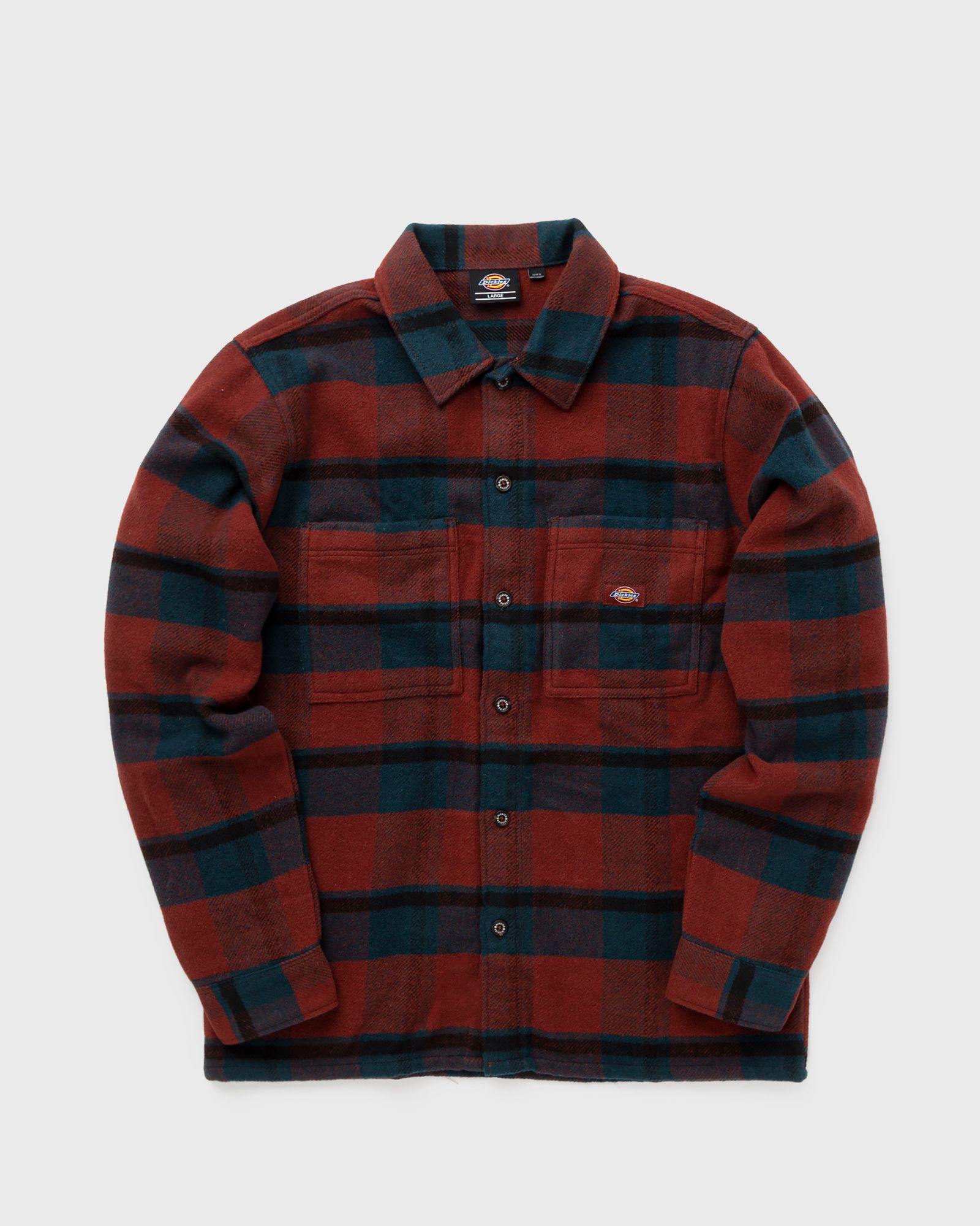 DICKIES PLAID COALING LS SHIRT men Longsleeves blue|red in Größe:M von DICKIES