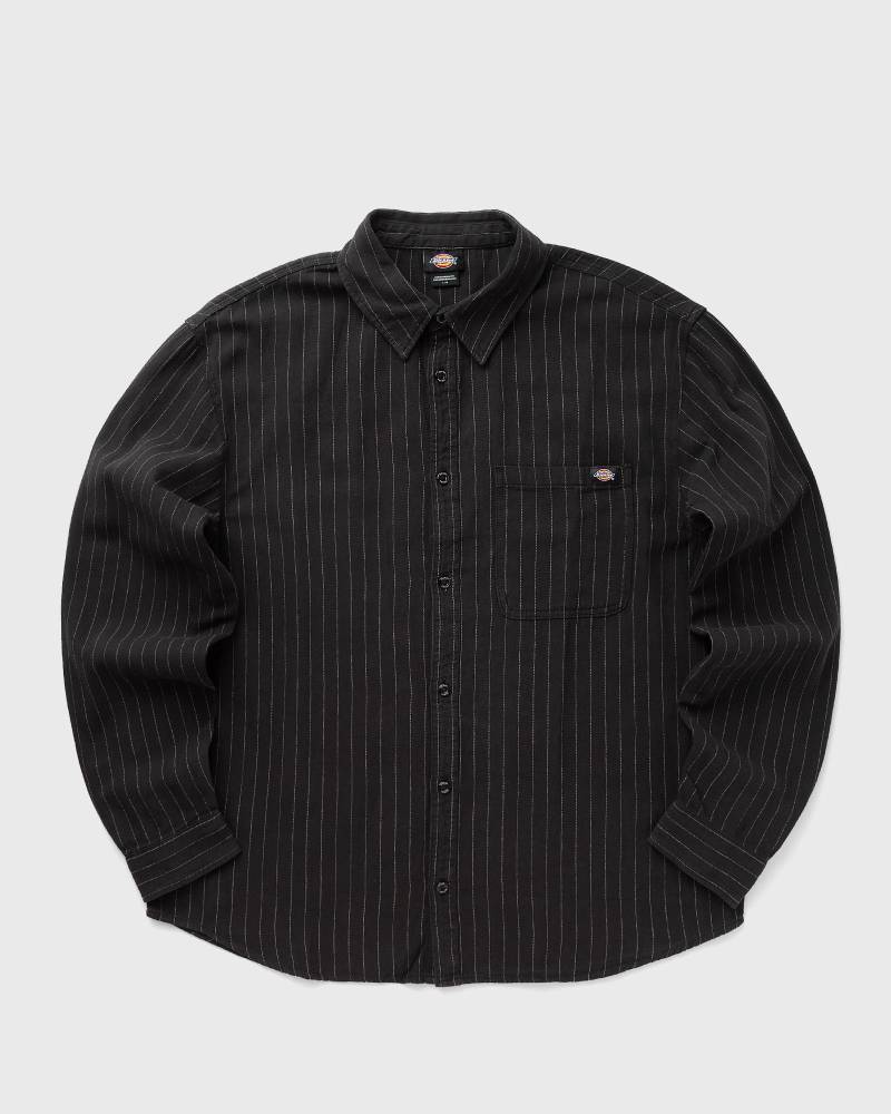 DICKIES SERVICE STRIPE SHIRT LS men Overshirts black in Größe:XL von DICKIES