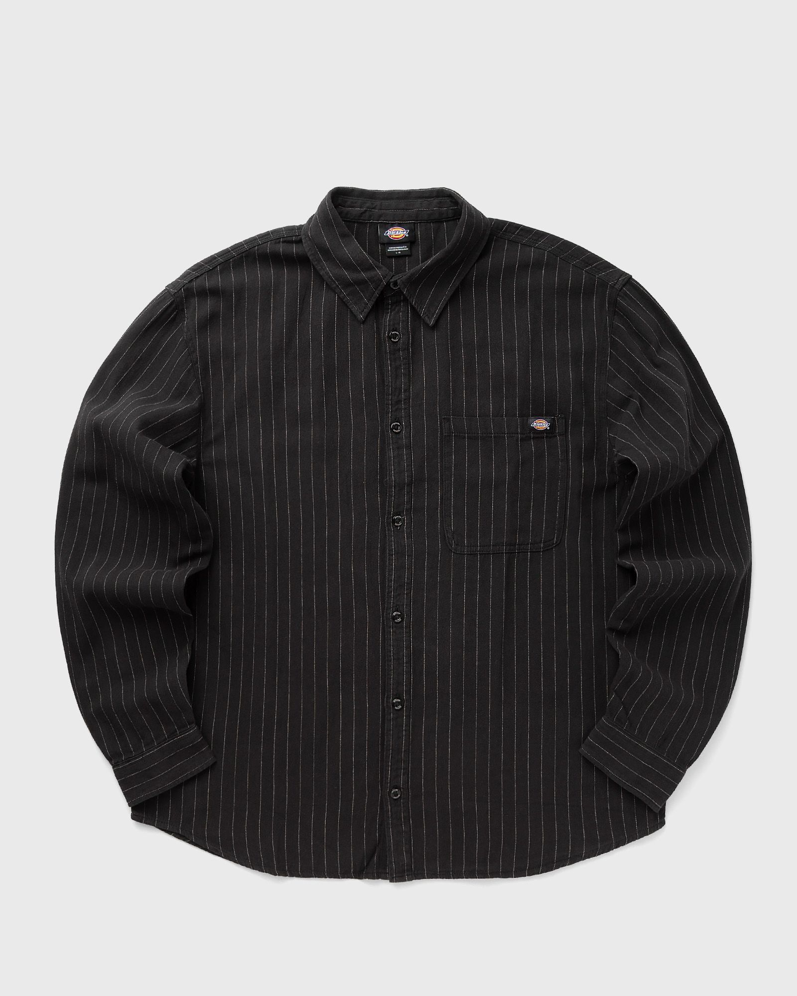 DICKIES SERVICE STRIPE SHIRT LS men Overshirts black in Größe:XXL von DICKIES