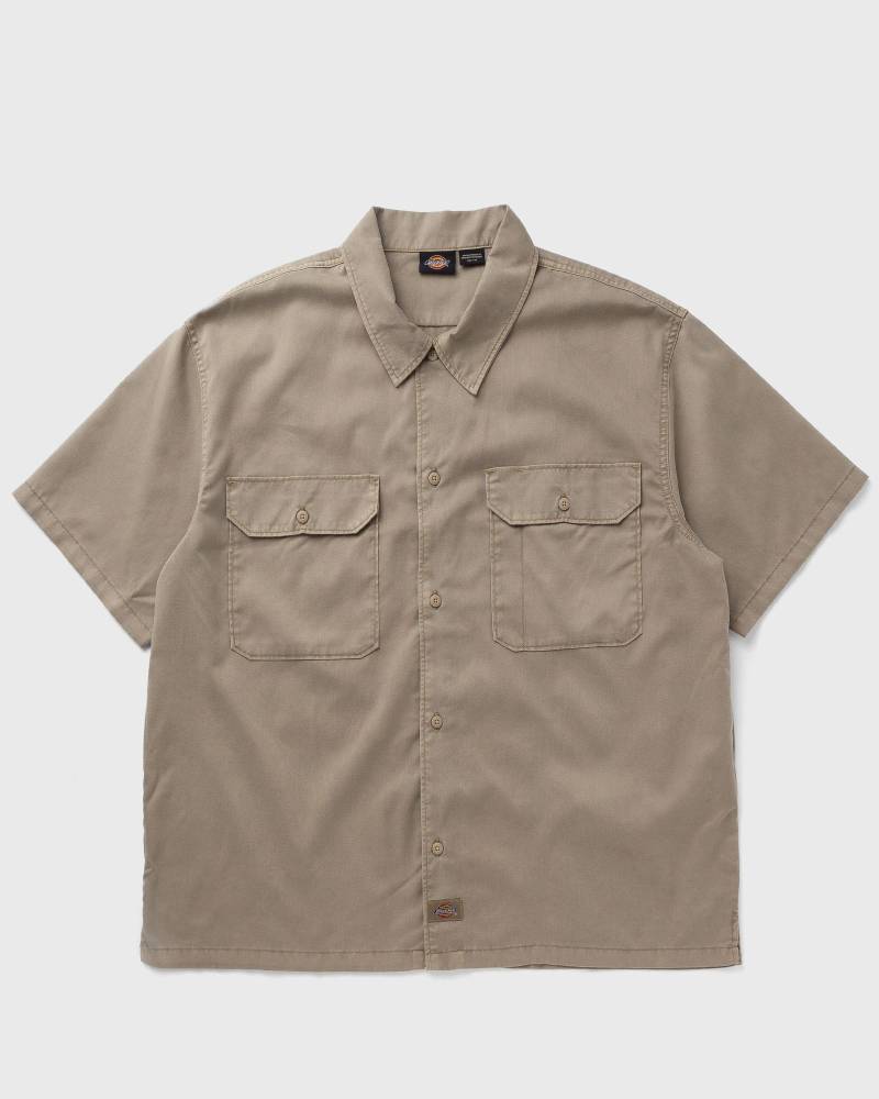 DICKIES UNIONVILLE GD WORK SHIRT SS men Shortsleeves beige in Größe:L von DICKIES