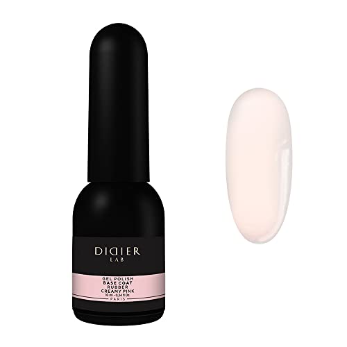 Didier Lab - Premium Rubber Base Gel Creamy Pink 10ml - LED UV Nagellack Rosa - Unterlack für Nägel - Gel Nail Polish - Base Coat UV Gel Nagellack Pink - Base + Farbe 2 in 1 - UV Lack für Maniküre von DIDIER LAB