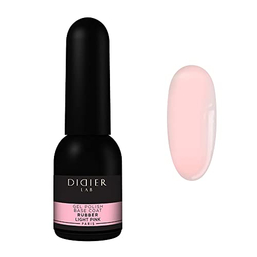 Didier Lab - Premium Rubber Base Gel Light Pink 10ml - LED UV Nagellack Rosa - Unterlack für Nägel - Gel Nail Polish - Base Coat UV Gel Nagellack Nudetöne -Base + Farbe 2in1 - UV Lack für Maniküre von DIDIER LAB