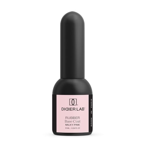 Didier Lab - Premium Rubber Base Gel Milky Pink 10ml - LED UV Nagellack Rosa - Unterlack für Nägel - Gel Nail Polish - Base Coat UV Gel Nagellack Nudetöne -Base + Farbe 2in1 - UV Lack für Maniküre von DIDIER LAB