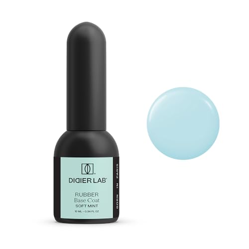 Didier Lab - Premium Rubber Base Gel Soft Mint 10ml - LED UV Nagellack Mintton - HEMA- und TPO-freie - Unterlack für Nägel - Nail Polish - Base Coat Gel Nagellack - 2in1 UV Lack für Maniküre von DIDIER LAB