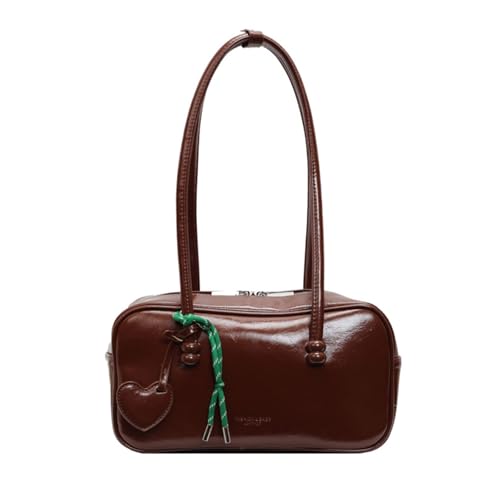 DIDILLX Damen Retro Businesstasche Kreative Damen Schultertasche Geldbörse in praktischer PU Leder weibliche Achseltaschen für den täglichen Gebrauch weibliche Unterarmtasche, braun, One Size von DIDILLX