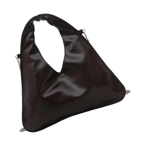 DIDILLX Damen Toted Handtaschen Leder Toted Taschen Geldbörse Stilvolle Casual Trendy Schultertaschen Crossbody Tasche mit abnehmbarer Kette Damen Hoboes Handtasche, Kaffeebraun, One Size von DIDILLX