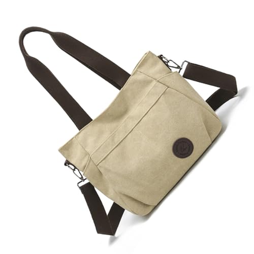 DIDILLX Damen Vintage Canvas Umhängetasche Crossbody Handtasche mit mehreren Fächern und verstellbarem Riemen für den täglichen Gebrauch Handtasche, khaki, One Size DIDILLX Damen Vintage Canvas Umhängetasche Crossbody Handtasche mit mehreren Fächern und verstellbarem Riemen für den täglichen Gebrauch Handtasche, khaki, One Size von DIDILLX