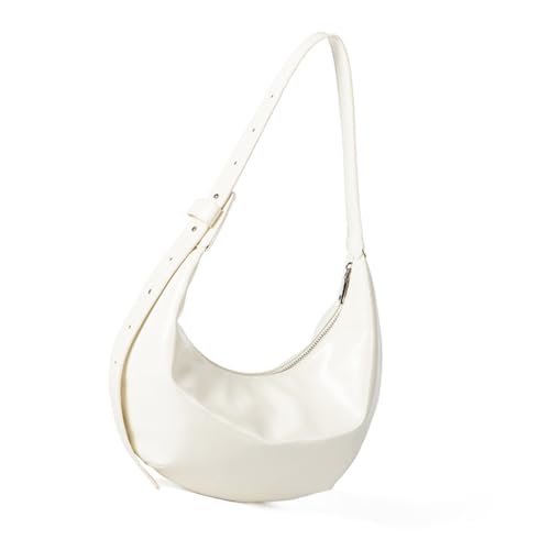 DIDILLX Modische Arnpit Umhängetasche, Umhängetasche, Handtasche mit Tragegriff oben, geräumige Kapazität, Unterarm-Handtasche für Damen und Mädchen, weiß, One Size von DIDILLX