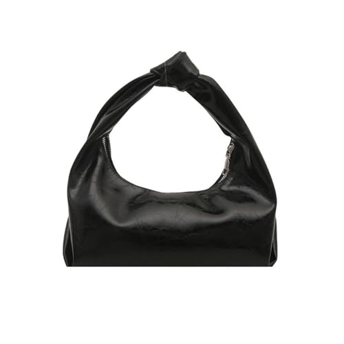 DIDILLX Modische PU-Tasche mit Tragegriff oben und Finish Achsel-Geldbörse, lässige Handtasche für den täglichen Gebrauch, modische Geldbörse, Schwarz , One Size von DIDILLX