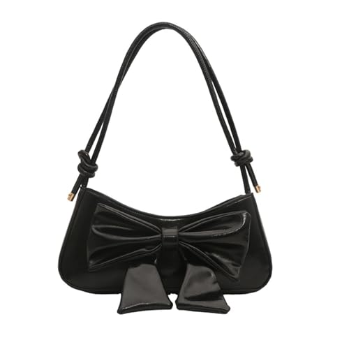 DIDILLX PU-Leder-Geldbörsen für Damen, süße Schleifen, Umhängetasche, Handtasche, mit verstellbarem Riemen, einfache Hoboes-Tasche, Schleife, Geldbörsen für Damen, Schwarz , One Size DIDILLX PU-Leder-Geldbörsen für Damen, süße Schleifen, Umhängetasche, Handtasche, mit verstellbarem Riemen, einfache Hoboes-Tasche, Schleife, Geldbörsen für Damen, Schwarz , One Size von DIDILLX