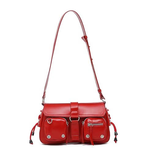 DIDILLX Trendige Damen-Umhängetasche, ästhetische Schultertasche, Achselhöhle, elegant, Pendeln, PU-Leder, Umhängetasche, ästhetische Schulter-Geldbörse, B, One Size von DIDILLX