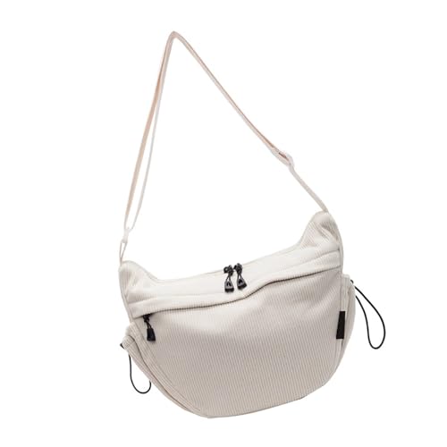Halbmond-Umhängetasche mit Halbmond-Form, mehrere Taschen, Slouchy Dumpling Hobos Taschen für Frauen und Mädchen, kleine Tragetaschen, Crossbody-Tasche mit Halbmondform, beige, One Size von DIDILLX