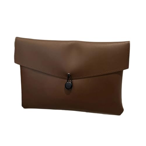 Moderne Abendtasche mit Umschlagstil, Premium-PU-Leder, Mehrzweck-Tragetasche, Arbeitshandtasche für verschiedene Anlässe, stilvolle Umschlag-Geldbörse, braun, One Size von DIDILLX