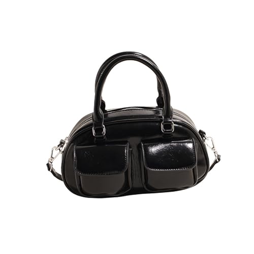 Stilvolle Damen-Umhängetasche, elegante Umhängetasche, PU-Leder, Handtasche mit Tragegriff oben, für Arbeit oder den täglichen Gebrauch, PU-Leder-Handtaschen, Schwarz , One Size von DIDILLX