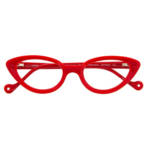 DIDINSKY Blaulichtfilter Brille für Damen und Herren. Blaufilter Brille mit stärke oder ohne sehstärke für Gaming oder Pc. Acetate Tempel und Blendschutzgläser. Cherry +1.0 – DIVASA von DIDINSKY