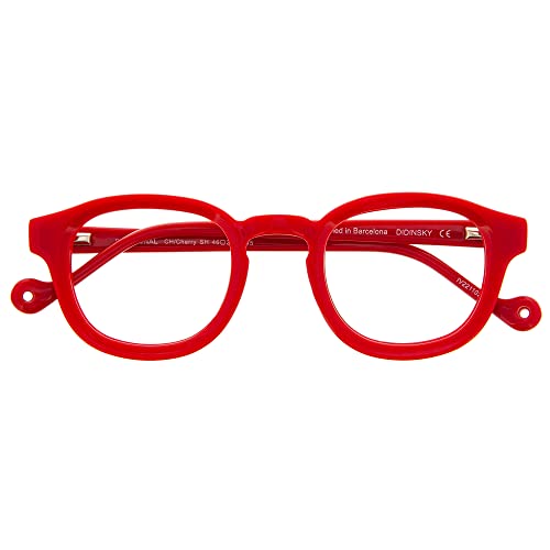 DIDINSKY Blaulichtfilter Brille für Damen und Herren. Blaufilter Brille mit stärke oder ohne sehstärke für Gaming oder Pc. Acetate Tempel und Blendschutzgläser. Cherry +1.5 – DINATIONAL von DIDINSKY