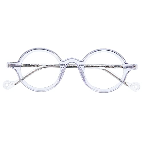 DIDINSKY Blaulichtfilter Brille für Damen und Herren. Blaufilter Brille mit stärke oder ohne sehstärke für Gaming oder Pc. Acetate Tempel und Blendschutzgläser. Crystal +1.0 – DISAKURA von DIDINSKY