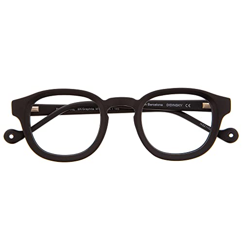 DIDINSKY Blaulichtfilter Brille für Damen und Herren. Blaufilter Brille mit stärke oder ohne sehstärke für Gaming oder Pc. Acetate Tempel und Blendschutzgläser. Graphite Matt +1.0 – DINATIONAL von DIDINSKY