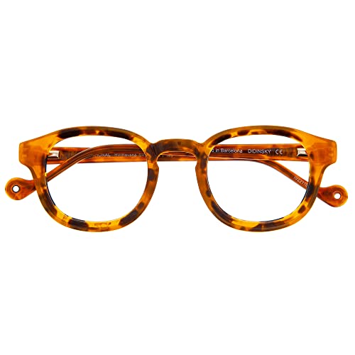DIDINSKY Blaulichtfilter Brille für Damen und Herren. Blaufilter Brille mit stärke oder ohne sehstärke für Gaming oder Pc. Acetate Tempel und Blendschutzgläser. Havana +2.0 – DINATIONAL von DIDINSKY