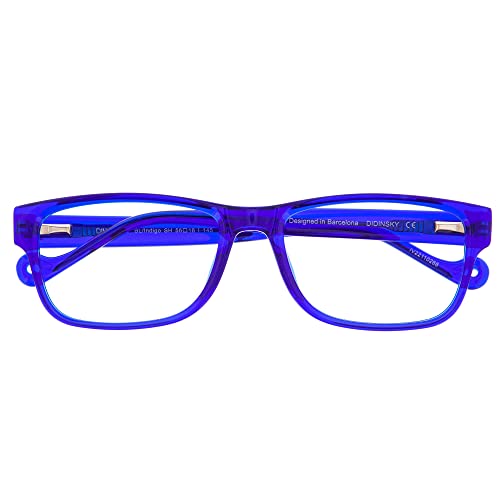 DIDINSKY Blaulichtfilter Brille für Damen und Herren. Blaufilter Brille mit stärke oder ohne sehstärke für Gaming oder Pc. Acetate Tempel und Blendschutzgläser. Indigo +1.5 – DIHIDDEN von DIDINSKY