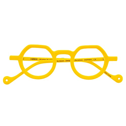 DIDINSKY Blaulichtfilter Brille für Damen und Herren. Blaufilter Brille mit stärke oder ohne sehstärke für Gaming oder Pc. Acetate Tempel und Blendschutzgläser. Lemon +1.5 – DIGRECCO von DIDINSKY