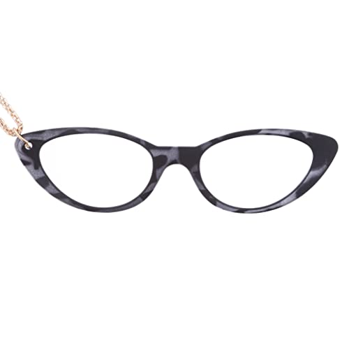 DIDINSKY Brille oder Leselupe. Anhänger mit Kette erhöhen. Fernglas ohne Koteletten für Damen und Herren. Havana Black +2.0 - MOCO ROUND von DIDINSKY