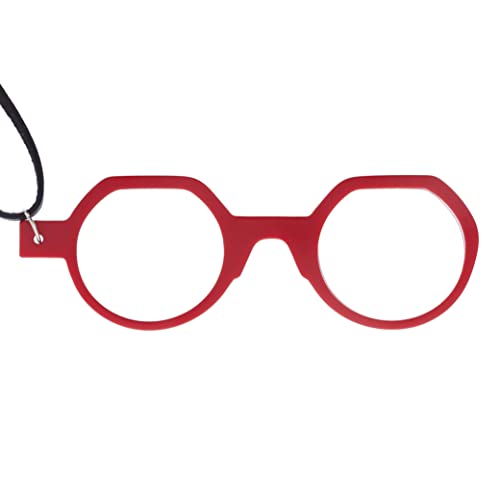 DIDINSKY Brille oder Leselupe. Anhänger mit Kette erhöhen. Fernglas ohne Koteletten für Damen und Herren. Red +2.0 - MOCO ROUND von DIDINSKY